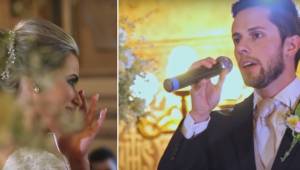 Podczas ślubu mąż chwyta mikrofon i śpiewa jedną z najbardziej poruszających pio